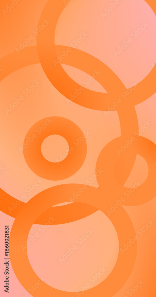 Poster Abstract orange background with circles Gradient design