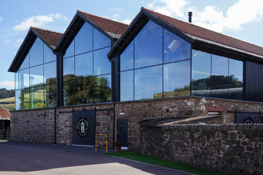 Newburgh, Scotland - September 16 2024: The Lindores Abbey Scotch whisky distillery and visitor centre in Newburgh.	