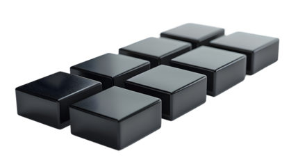 3D Photorealistic Horizontal Bar Graph with Four Matte Bars