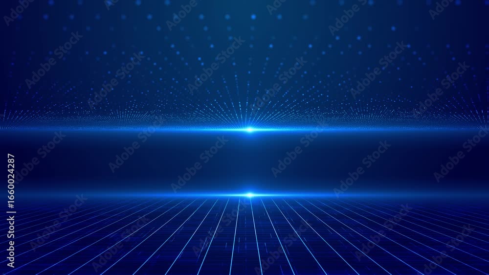 Aufkleber blue futuristic rotation data tunnel traveling at high speed. abstract background for tech concept. 