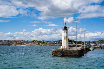 View over Anstruther harbour in the East Neuk in Scotland	