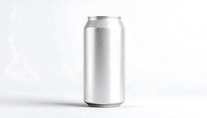 High-resolution aluminum can mockup, 330ml with realistic condensation drops and professional studio lighting &mdash; perfect for branding, packaging, product design, and advertising showcase.