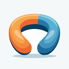 Two Tone Ergonomic Neck Pillow