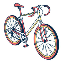 Stylish Bicycle Illustration A Vibrant Ride Through Design and Cycling