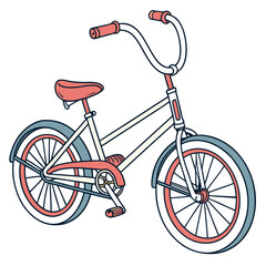 Retro BMX Bike Illustration - A Classic Bicycle Design with a Vintage Aesthetic