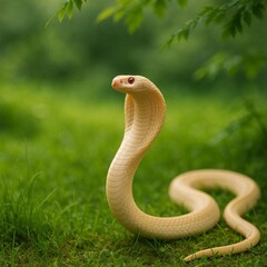 Fototapeta premium Egipian cobr snake in thretening position