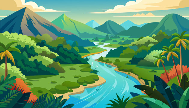 Vector art of abstract green gradient background with soft light and smooth texture creates a vibrant and fresh backdrop for various design projects