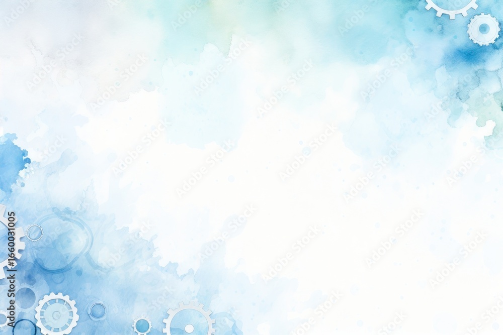Poster gears border background backgrounds pattern blue.