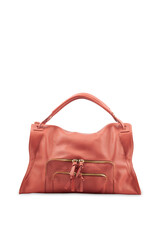 Sac à main en cuir rose vue de face