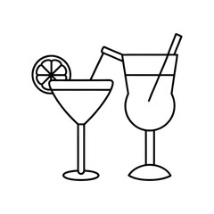 Classic Cocktail Glassware Collection Vector Illustration