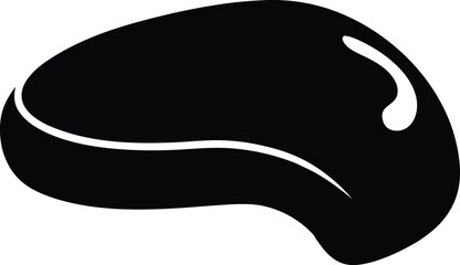 Obraz premium Raw meat silhouette design uncooked meat sign and symbol