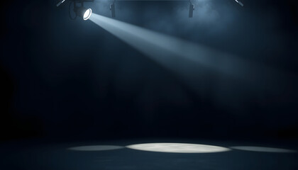 Spotlight shines bright stage lighting effect for presentations
