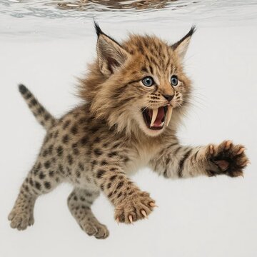Saber tooth lion tiger catlike cub