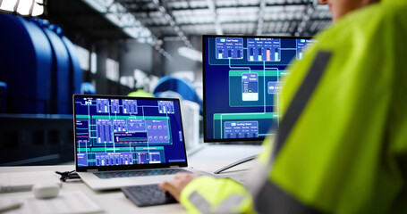 Female Engineer Manages Oil And Gas Plant