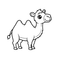 Cute camel for colouring