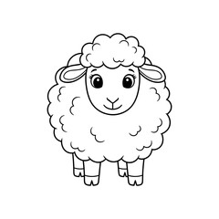 Cute sheep for colouring