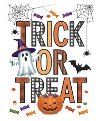 Trick or Treat Halloween Ghost Pumpkin