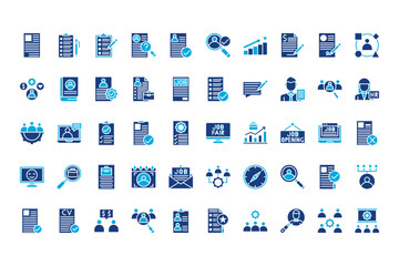 Hiring Process Line Icons