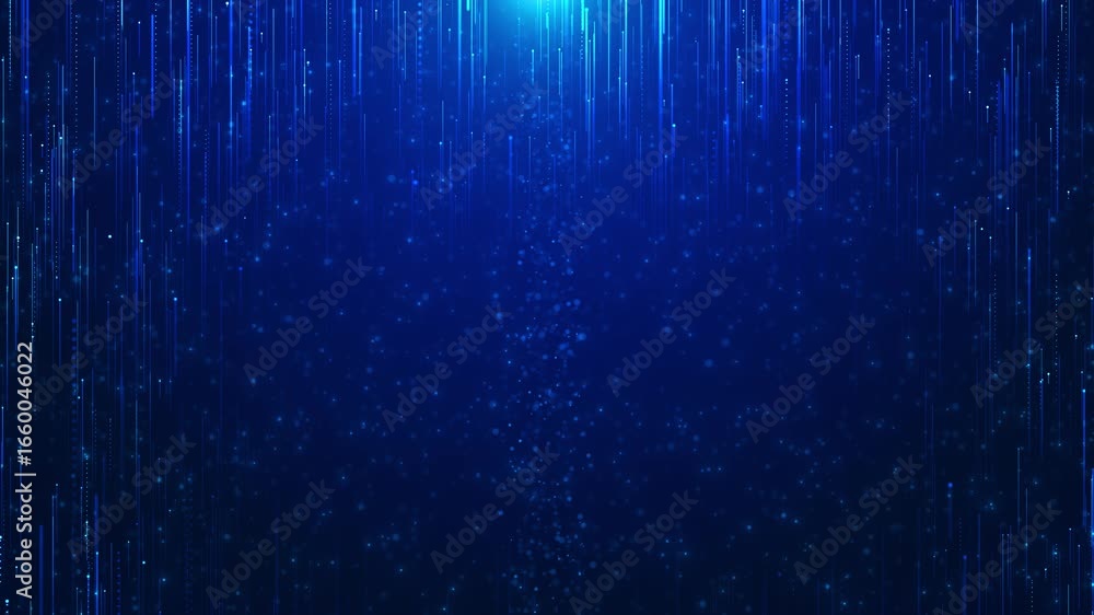 Poster abstract ai wavy digital technology lines bright lights dark void background landscape flowing digit