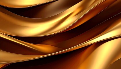 Golden Waves Abstract Background. (17)