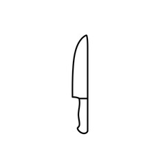 Fototapeta premium A simple line art illustration of a chef's knife on a white background