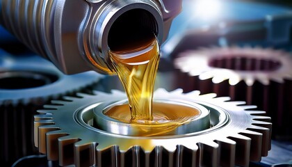 gear lubrication oil pouring automotive industrial metal machine part