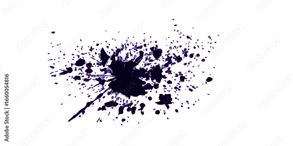 Poster ink blots and splats. detailed ink splats hyperrealistic highly detailed isolated on transparent bac