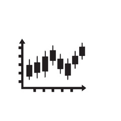 Obraz premium Candlestick chart illustrating financial market trends and stock price fluctuations over time