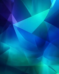 Fototapeta premium The gradient from blue to green with polygonal overlay looks modern and dynamic.