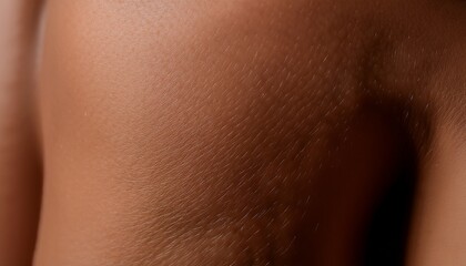 Fototapeta premium close up of smooth brown skin with warm undertones natural texture beauty and skincare concept soft lighting minimalistic style