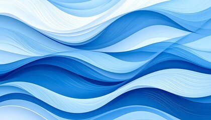 Obraz premium Abstract Blue Wave Background. (29)