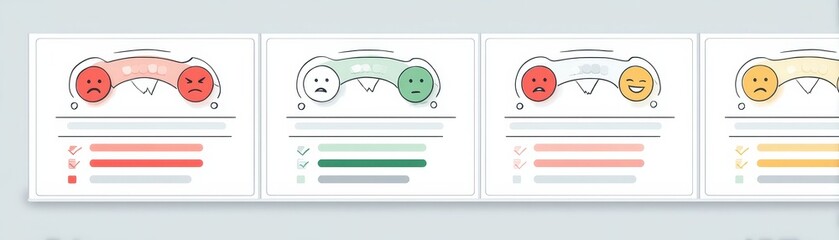 Change management dashboard with emotionbased feedback meters