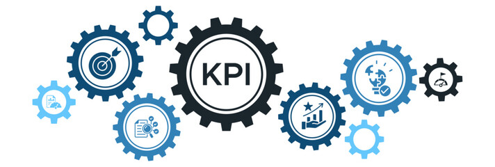 Key Performance Indicator (KPI) Business Metric Icon Concept for Strategy, Evaluation, and Optimization of Performance