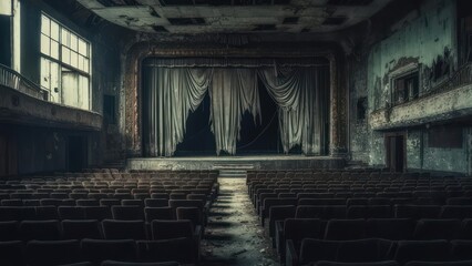 Abandoned theatre interior