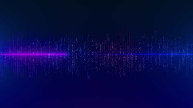 Futuristic holographic interface hologram wireframe style, with glowing music notes Holographic sound wave visualization , audio technology concept for music apps, digital sound waves, hologram, audio - Powered by Adobe