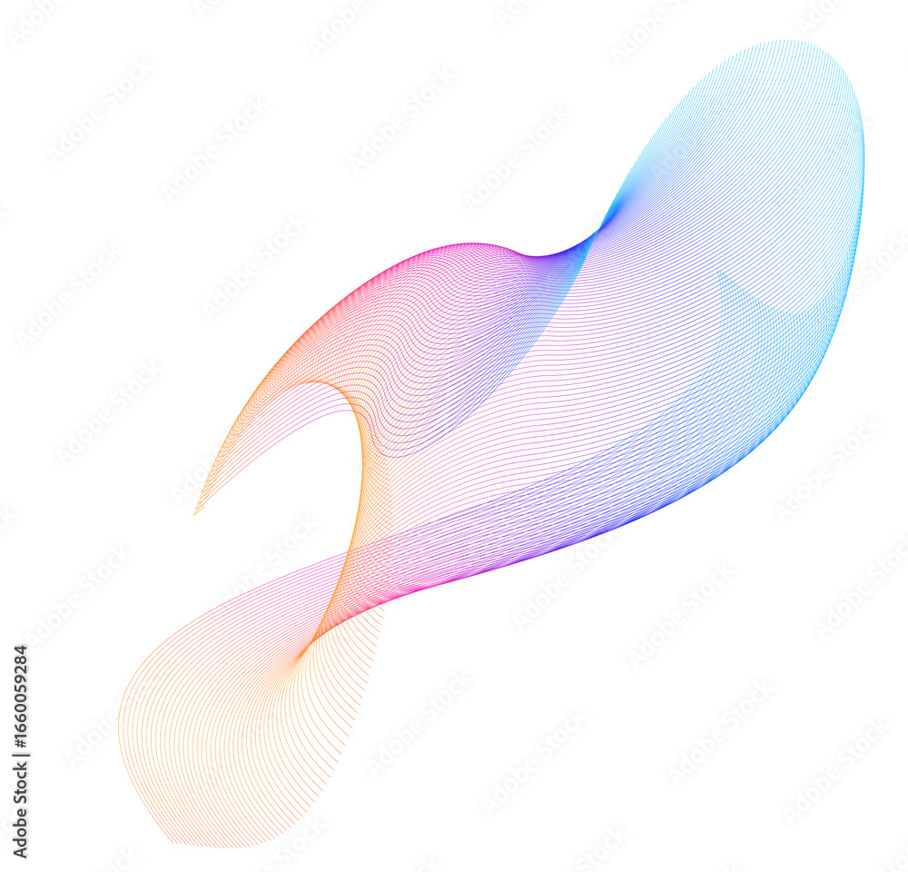 Aufkleber design elements. wave glittering dotted lines. abstract glow wavy stripe on white background isolate