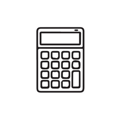 Simple calculator icon for financial calculations, accounting, and mathematical operations.
