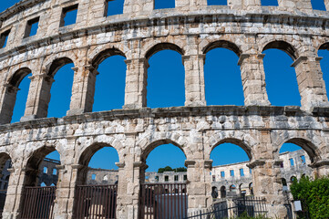 Part of the Amphitheater in Pula, Croatia