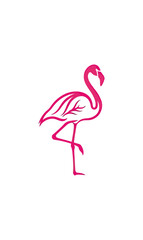 Obraz premium Pink flamingo illustration graphic design