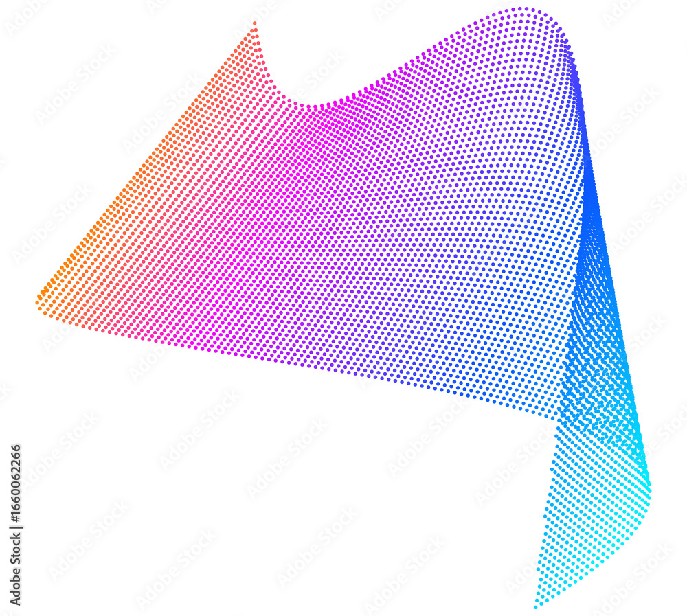Poster design elements. wave of many purple dotted lines. abstract wavy stripes on white background isolate