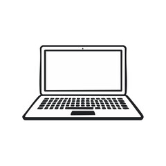 laptop isolated on white background