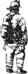 sketch of a firefighter