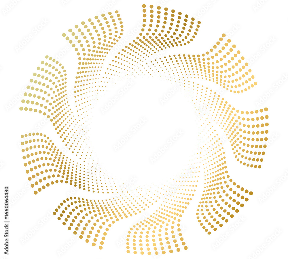 Poster design elements. wave of many purple lines circle ring with dots. abstract vertical wavy stripes on 