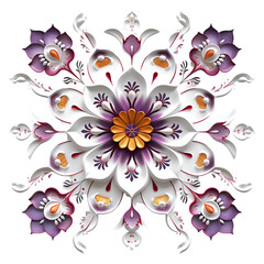 Traditional rangoli floral artwork design high resolution picture