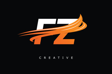 FZ Dynamic Gradient Logo Modern Speed Symbol for Creative Branding & Professional Identity Design