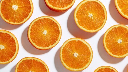 Vibrant Citrus: A captivating arrangement of succulent orange slices, exuding freshness, and showcasing the natural beauty of the citrus fruit, with their vivid hues.
