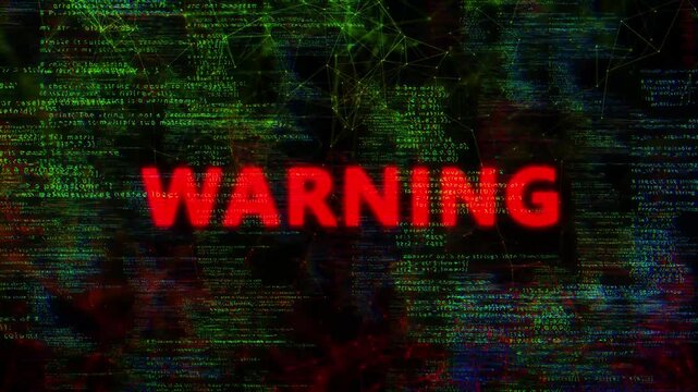 Cyber attack Warning error security breach alert glitch message Virus code software hack Hacking attack in Progress, Message, System Breach Computer Virus, Hack, screen attack, cybersecurity, hack