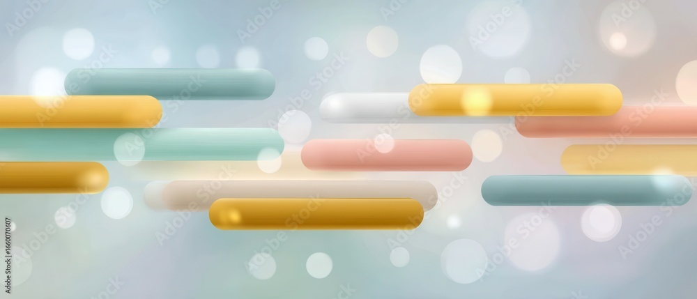 Poster soft glowing gantt chart concept for planning tasks on a conceptual background with blurred elements
