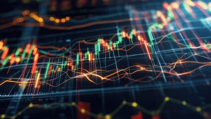 Abstract stock market graph