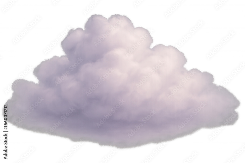 Poster white cumulus cloud floating on transparent background, ideal for photo editing and compositing